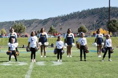 Kataleya Pena, Jaelyn Alston, Amira Montoya, Kieley Whitethunder and McKenzie Swanemeyer perform the danced they learned for the FLC cheer and dance camp held at Fort Lewis College, Oct. 10-14.