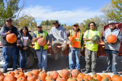 Thank you to the Ute Mountain Ute Tribal Members: Simon Light, Marcianne Wing, Leandrew Begay, Tyrell Vicenti, Theo Ware, Christian Cohoe and Dejuan Augustine, who brought truckloads of pumpkins and assorted squash to share with Southern Ute Tribal Members.