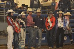Dustin Sanchez of Ignacio receives a buckle during the YBR competition where he competed in Jr. Bull Riding. Out of 160 youth riders in six categories, Sanchez received fifth in Jr. Bull Riding.  