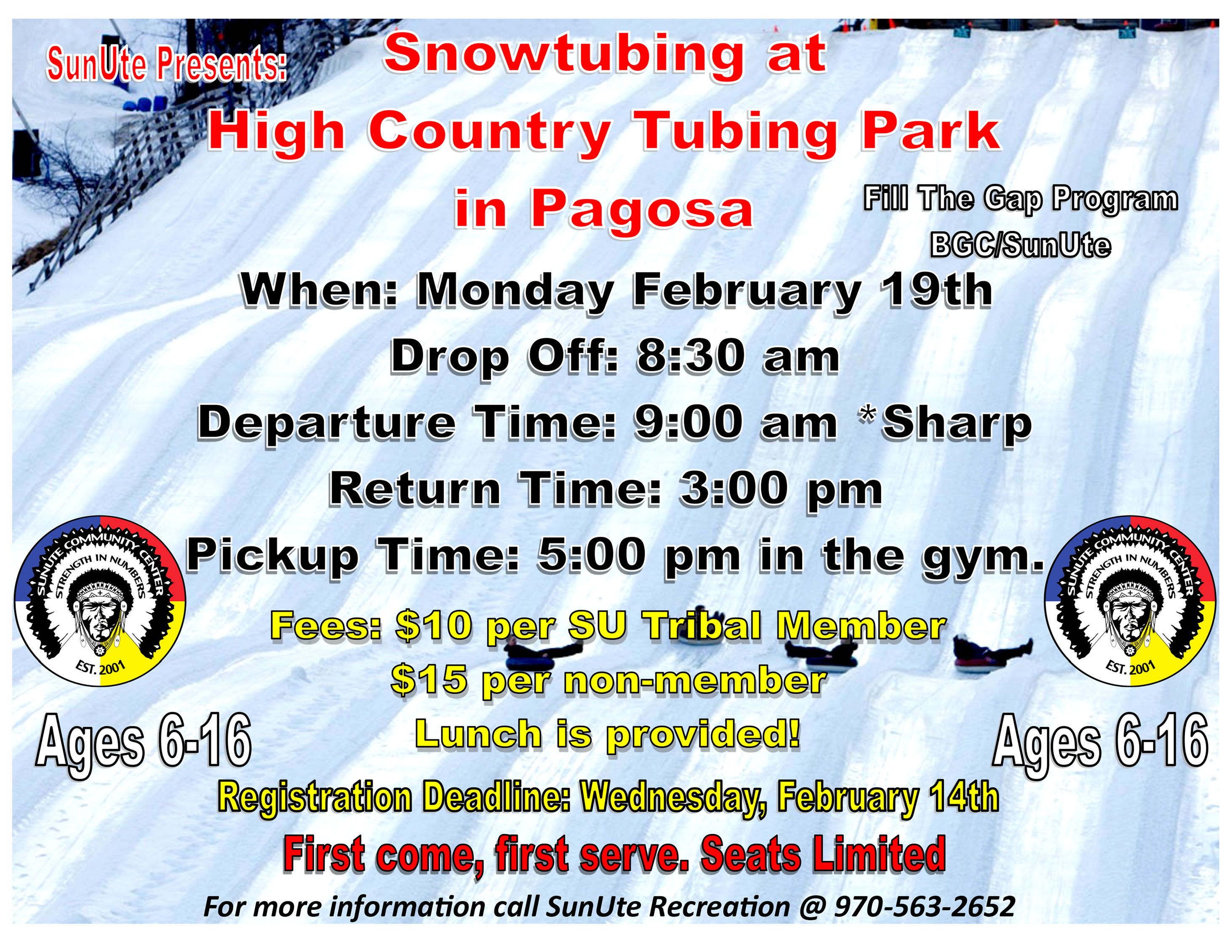 The Southern Ute Drum Snow Tubing Pagosa