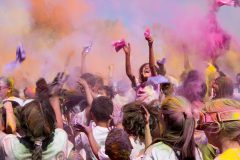 Vibrant colors fill the air and blanket participants during the grand finale of the 3rd annual Color Run. The Color Run was held at the Ignacio Middle School on Wednesday, April 25, and welcomed participation from throughout the community, with a big emphasis on youth. 
