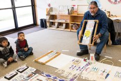The Southern Ute Indian Montessori Academy invited Dale Santistevan into their Ute Language class for a cultural presentation tied to traditional and contemporary Ute beadwork, Friday, April 13. 