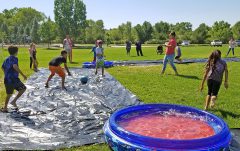 SunUte Recreation collaborated with Southern Ute Health Center’s Public Health during their water safety event to offer the Boys & Girls Club kids a slippery, wet, fun day on Wednesday, July 18. 