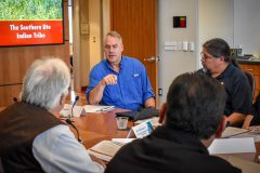 Secretary of the Interior Ryan Zinke meets with members of the Southern Ute Tribal Council and staff to discuss his plan to restructure the Department of the Interior, increase conservation efforts, and streamline the permitting processes.