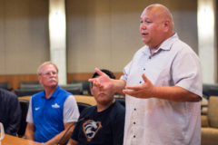 General Manager of Nike N7, Sam McCraken shares his story with Southern Ute Tribal Council. 