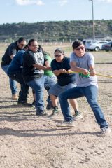 The annual open co-ed tug of war competition brought teams together to face off for cash prizes. This year the “We Tried” team from Ignacio, Colo. placed first in the contest.  