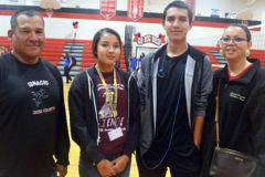 Flanked by father Travis (left) and mother Sheila (right), Ignacio High Schoolers Avaleena and Jonas Nanaeto will both be competing at the CHSAA Cross-Country State Championships in Colorado Springs, Oct. 27. Avaleena will run for IHS in the Class 2A girls’ race, while Jonas (as well as fellow IHS athlete Elco Garcia, Jr.) will run in the 3A boys’ feature, being part of Bayfield High’s roster.