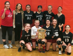 The Ignacio Middle School volleyball team, won the IML league tournament held in Cortez, Colo., Monday, Oct. 8, beating Cortez and Pagosa in the Championship game.