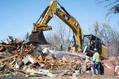 The Bureau of Indian Affairs (BIA) building that housed superintendents, tribal members and BIA workers was recently demolished.  The demolition took place because the building was no longer needed, in addition to having asbestos contamination. Southern Ute Construction Services began the tear down on Tuesday, Nov. 13. 
