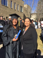 Pictured here: Natelle Thompson graduating from Fort Lewis College in Durango, Colo. The Southern Ute Indian Tribe is very proud of her achievement; the Southern Ute Tribal Council wishes her well on her accomplishments and on future endeavors.  The ceremony was held on Saturday, Dec. 15, 2018.