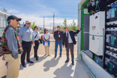 The DOE meeting included a tour of Sandia National Laboratories, where members learned about energy-related research and development technologies and engaged with Native STEM program educators and students.