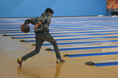 Julian White sends the ball down the lane in his final game of the Youth Bowling Fundraiser, Saturday, March 23 at the Rolling Thunder Lanes in the Sky Ute Casino Resort. The youth bowlers are raising funds for travel and lodging at the State bowling tournament in Greely, Colo. the first weekend in May. To donate visit their gofund me page at www.gofundme.com/help-the-kids-get-to-the-state-tournament.