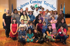 Ignacio elementary school students and staff celebrate the 10th annual Cultures Coming Together program at the Sky Ute Casino Resort, Friday, April 26. 