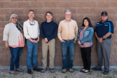 The newest members of the Southern Ute Indian Tribe and State of Colorado Environmental Commission; Pictured left to right  —  Barbara Scott-Rarick, Peter McCormick, Rolfe Spiegel, Peter Butler, Demi Morishige, Dan Jefferson. 