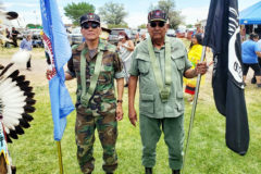 Southern Ute Veterans Association members, Gordon Hammond and Howard Richards Sr. attended the Northern Ute Fourth of July Powwow June 27-30 in Fort Duchesne, Utah.


