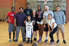 On Friday, June 28, One10 Camp coaches Cierra Warren, Thomas Powers, Keeshawn Gleason, Zachary Motley, and SunUte Staff proudly present a signed FLC jersey to athlete Thunder Windy Boy honoring Thunder’s achievements in the 2019 Elks Hoop Shoot Free Throw Contest. In February of 2019, he became a state qualifier representing the Southwest Region, 8-10 year old age group. Congratulations to Thunder!