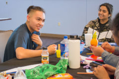 Zechariah Thompson and Bella Howe worked together to ask their peers question about disabilities as a part of Southern Ute Vocation Rehabilitation Program’s group activity on raising awareness for customer service for people with disabilities on Wednesday, July 10 in the Multi-Purpose Facility. The workshop was hosted by the Southern Ute Tribal Services Department and featured presentations by over half a dozen professionals.