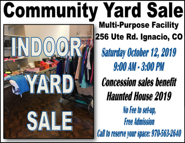 Community Indoor Yard Sale at MPF The Southern Ute Drum