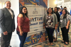 The Boys and Girls Club of the Southern Ute Indian Tribe CEO, Bruce LeClaire, BGC Site Director, Cassandra Sanchez, BGC Program Aides: Lydia Gonzales and Maethalia (Mae) Yazzie, and two board members: Lindsay Box (not pictured) and Laura Sanchez attended the 2019 BGCA Native Summit in Orlando, Fla., Nov. 5-7. 