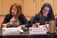 Colorado Lieutenant Governor, Diane Primavera welcomes the Tribal Education and Legal departments from the Southern Ute and Ute Mountain Ute tribes to the Colorado Commission of Indian Affairs’ first quarterly meeting at the Sky Ute Casino Resort Casino on Tuesday, October 29. 