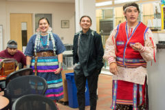 Noah Shadlow and some other Fort Lewis College students explained to Southern Ute youth the benefits of using the Native American center and joining the Native American run clubs on campus. 