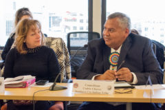 Southern Ute Councilman, Cedric Chavez shares with the commission members how important the awareness of mental health is in tribal communities at the Colorado Commission of Indian Affairs second quarterly meeting in Denver on Friday, Dec. 13. 