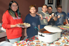 Southern Ute Indian Montessori Academy’s Upper Elementary students will be holding various fundraising events throughout the school year to raise money for field trips. Pictured (left-right) Sassy Reynolds, Nathaniel Baker-Valdez, Leandra Litz, Myla Goodtracks and Sinaav Larry.