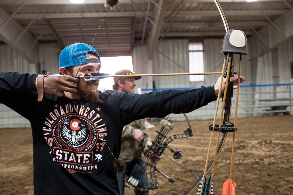 The Southern Ute Drum Archers take aim