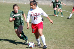 Seen dribbling forward during road action last season at Ridgway, Brianna Henderson (10) is presently one of numerous Lady Bobcat seniors who were waiting on CHSAA’s decision on whether or not they’ll be able to play at all this spring due to lingering coronavirus concerns.