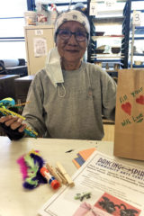 On Monday, May 18, Southern Ute elder, Ula Gregory – a  Dancing Spirit Community Arts Center board member and volunteer put together ‘Art Out Reach’ kits. The kits were handed out along with food boxes that Pine River Shares gives out weekly at the Ignacio High School.