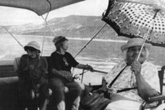 20 Years Ago: On Wednesday, August 16, the Adult Care participants embarked on a pontoon ride on the waters of Navajo Lake. Four participants of the program joined Tribal Services Director Gary Martinez, Debra Herrera and Cindy Gallegos on a fishing trip. 

This photo was published in the Oct. 20, 2000, issue of The Southern Ute Drum.