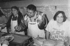 20 Years Ago: Alice Red (left) Tribal Councilman Byron Red Sr. (center) and Tribal Councilwoman Pearl Casias volunteered their time to serve the meal at the annual Tribal Christmas Dinner.
This photo was published in the Dec. 15, 2000, issue of The Southern Ute Drum.