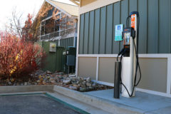 Located in the Bayfield Town Hall parking lot, the Level 2 charging station is half a mile from Highway 160, one of the EV charging corridors identified by the Colorado Energy Office. 