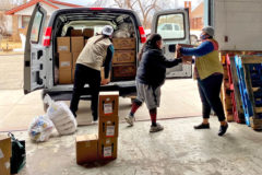 Ignacio Mutual Aid Co-Founders, Precious and Trennie Collins, help load boxes of food that will be delivered and distributed to the Ute Indian Tribe in Fort Duchesne, Utah and other local Native communities. The food disbursement was a collaboration between Ignacio Mutual Aid, Ignacio Out and Equal Alliance, Four Corners Food Coalition, Good Samaritan in Cortez, Colo. and the Ute Mountain Ute Tribe.