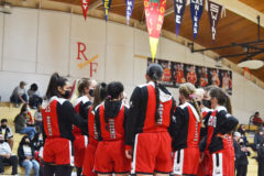 The Ignacio Lady Bobcats call one last pre-game meeting prior to tipoff Thursday evening, March 11, at Rocky Ford as part of the Class 2A State Tournament’s ‘Sweet 16’ phase.  A 49-40 loss inside the MelonDome, however, ended IHS’ 2020-21 season.