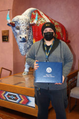 Southern Ute tribal member Sergio Cloud just received his certificate from the Indian Police Academy. Sergio successfully completed the Basic Telecommunications Program. Sergio had to do the classes online due to the pandemic. He has been with SUPD for approximately five years. He was first a Community Resource Officer; and now a dispatcher for the past two years. Cloud began as a Dispatcher Trainee with SUPD and recently celebrated his 22nd birthday!