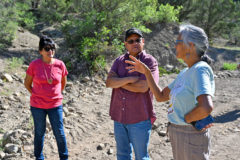 Southern Ute Council Member, Linda Baker shares a story of a natural spring that exists within the Sandoval Mountains with Chairman Melvin Baker and Council Member Vanessa Torres. The significant repairs made to the roads on the East Side of the Reservation allow for tribal members to access these resources.