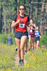 Ignacio’s Avaleena Nanaeto (95) finished a season-opening 11th overall at Dolores’ Boggy Draw Bear Chase Friday evening, Aug. 20.