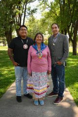 The Tribe’s Cultural Preservation Department, Native American Graves & Repatriation Act (NAGPRA) staff will assume the responsibility of review pursuant to Section 106 of the National Historic Preservation Act upon completion of the development of its Tribal Historic Preservation Office (THPO). Pictured left to right: NAGPRA Tech Xavier Watts, NAGPRA Coordinators Cassandra Atencio and Garrett Briggs.  