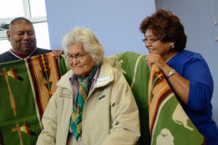 10 Years Ago: Southern Ute Health Services hosted an Elders Health Education Conference at the MultiPurpose Facility on Friday, Sept. 16, 2011. In her opening remarks, Southern Ute Chairman Pearl E. Casias said “It’s a good gathering, an educational gathering to help our elders.” Health Services Manager Mirielle Begay also spoke. An honoring for the four oldest living tribal members – Eddie Box Sr., Anna Marie Scott, Annabelle Eagle, and Ute Mountain Ute elder Lea Salt – was among the day’s events.
This photo was first published in the Sept. 23, 2011, issue of The Southern Ute Drum.