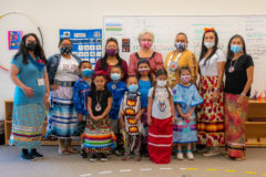 Students and Teachers in the Ute Culture and Language Department at the Southern Ute Indian Montessori wore their traditional regalia and cultural items during Fancy Friday. 