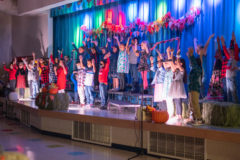 The Ignacio Elementary second grade students sing songs about the changing season and fill the elementary cafeteria with smiling faces as they dance the evening away at their annual fall concert, Tuesday, Nov.16. 