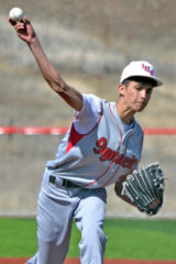 Ignacio's Eppie Quintana pitches during season-opening play Tues., March 15, at IHS Field against Bayfield. 