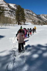 The upper elementary students took a field trip to Haviland Lake, Friday, March 11 to go snowshoeing. The weather was perfect for their outdoor adventures. 