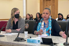 Southern Ute tribal member, Daisy Bluestar testified at the Capitol in Denver in support of SB22-150, a Colorado Bill on Missing and Murdered Indigenous Relatives to the Senate Judiciary committee, Thursday, March 24. “Along with addressing cold cases, the #MMIR bill will ‘connect the dots’ to crack down on human traffickers who prey on a vulnerable population by exploiting gaps in knowledge,” said Jessie Danielson, State Senator serving Jefferson County. The bill is set to improve responses to MMIR cases, provide better support for Indigenous communities, and better serve families of MMIR.