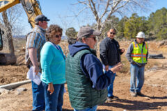The PRIIP repair tour, on Friday, April 8, included tribal leadership, Water Resources Division staff, BIA Southern Ute Agency staff, and construction crew from Weeminuche Construction who completed all the repairs.  