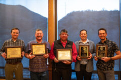 Richard Westerman, James Brown, Dan Jefferson, Brian Mulvany, Ethan Hinkley were each presented with their respective awards during the Growth Fund Safety Awards Banquet hosted at the DoubleTree by Hilton Hotel in Durango, Colo. on Wednesday, April 20. This banquet is held annually to show appreciation to employees of the Growth Fund departments for continuing to practice and prioritize safety in their respective fields.  