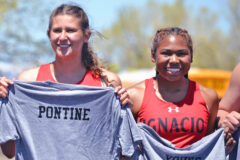 Ignacio seniors Alexis Pontine and Lexy Young are two of three IHS Track & Field athletes bound for the 2022 CHSAA Class 2A State Championships.  Pontine qualified in the discus throw, while Young will compete in the 100- and 200-meter dashes. 