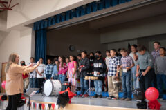 Ignacio Elementary Fifth Graders gave a small performance to their families before receiving their individual continuation certificates on Tuesday, May 24, during the Fifth Grade Continuation ceremony at the Ignacio Elementary School. These students will become Ignacio Middle School students next fall and made sure to give thanks to teachers, staff, and family members for their continuous support throughout their elementary school journey.  