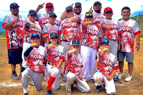 Ignacio Spartans: Coaches L to R – Ray Sanchez, Olin Goodtracks, Nick Sanchez, Orion Watts, and DJ Pacheco. Team L to R – Top Row – Landyn Bravo, Wes Nossaman, Christian Cosio, Osias Goodtracks, and Orion Watts Jr. Bottom Row – Tommy Seibel, Mirra Bourriague, Abel Redman, and Frankie Tarrant (Not Pictured: Tristyn Price).